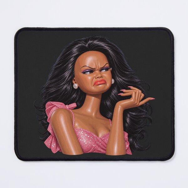Item preview, DISGUSTED BLACK BARBIE FACE MEME designed and sold by FloraPlantTees.