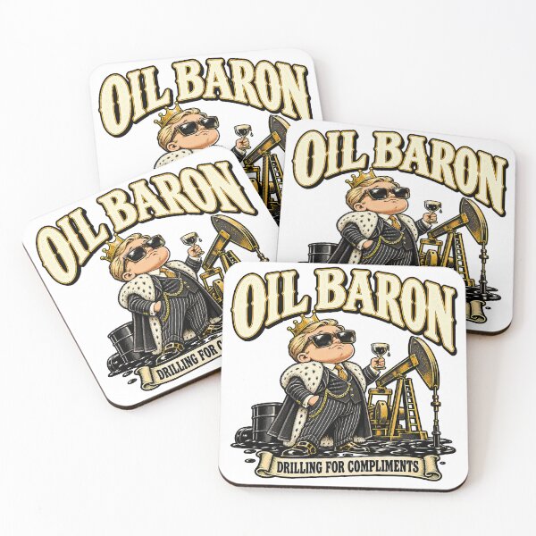 Item preview, Oil Baron Drilling for Compliments – Funny Retro Oil Tycoon designed and sold by JanChryzostom.