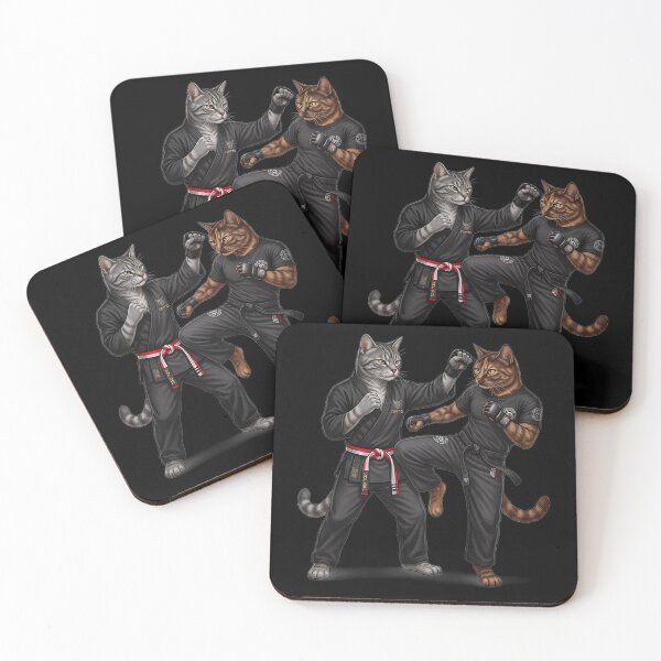 Item preview, Cats during martial arts training designed and sold by ReneMM.