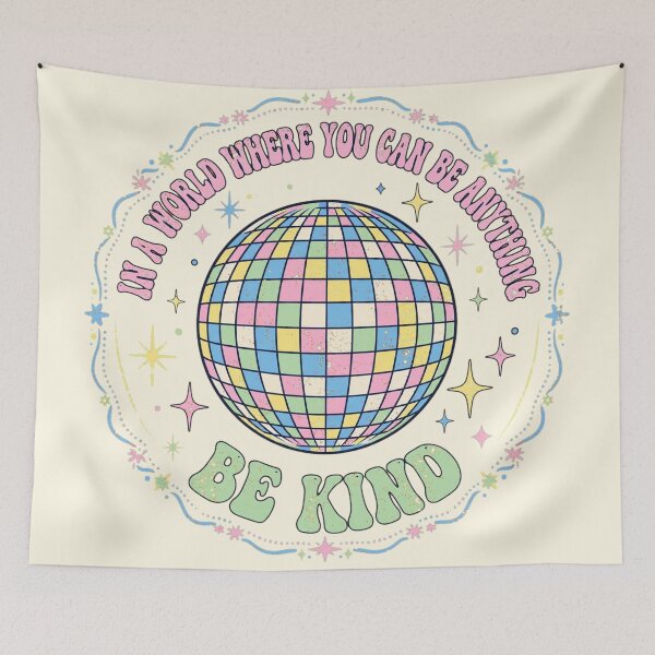 Item preview, Be Kind Disco Ball Retro Pastel Affirmation designed and sold by Yellowriversss.
