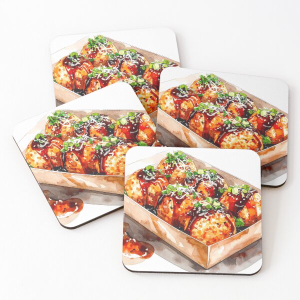 Item preview, Japanese Takoyaki Watercolor Illustration designed and sold by BetweenForms.