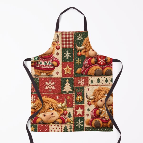 Item preview, Reluctant Holiday Host Highland Cow designed and sold by SandboxMashery.