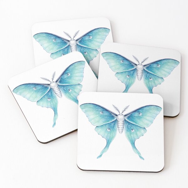 Item preview, Blue Luna Moth Starry Watercolor designed and sold by 2rose.