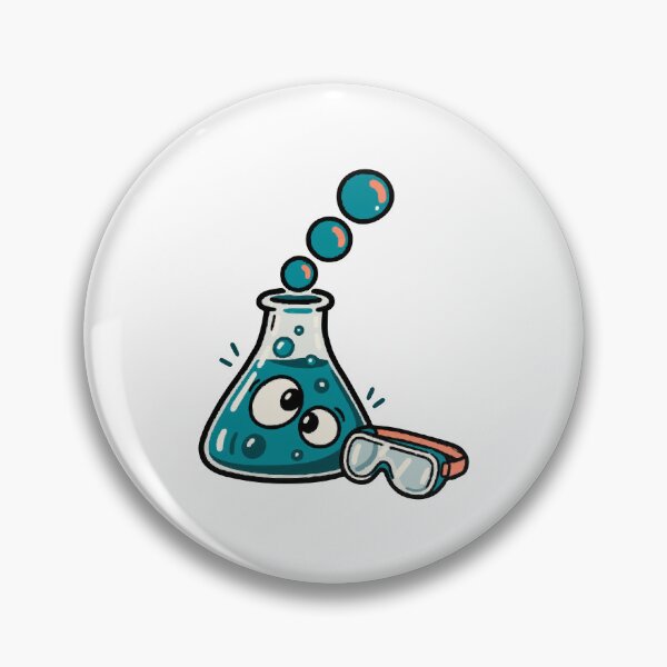 Item preview, Kawaii Science Flask With Bubble Hairdo Chemistry Teacher Humor designed and sold by ThreadQuirk.