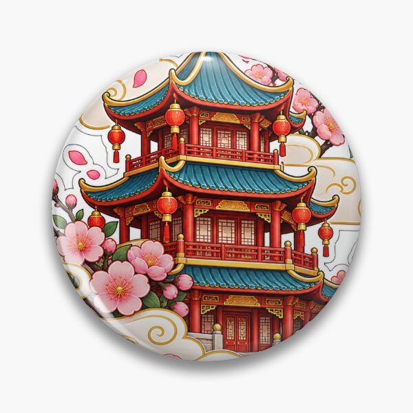 Item preview, Pagoda Plum Blossom Sticker designed and sold by DeutscheIronMan.