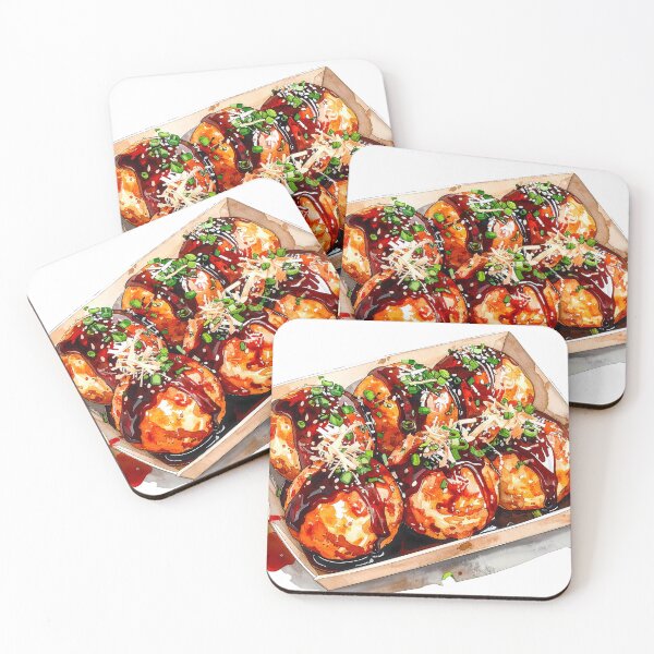 Item preview, Japanese Takoyaki Watercolor Illustration designed and sold by BetweenForms.
