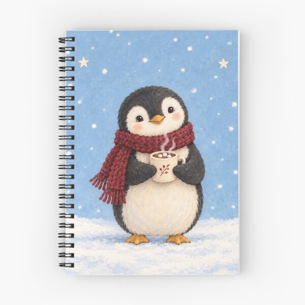 Item preview, Cozy Winter Penguin with Hot Cocoa designed and sold by Glottopia.
