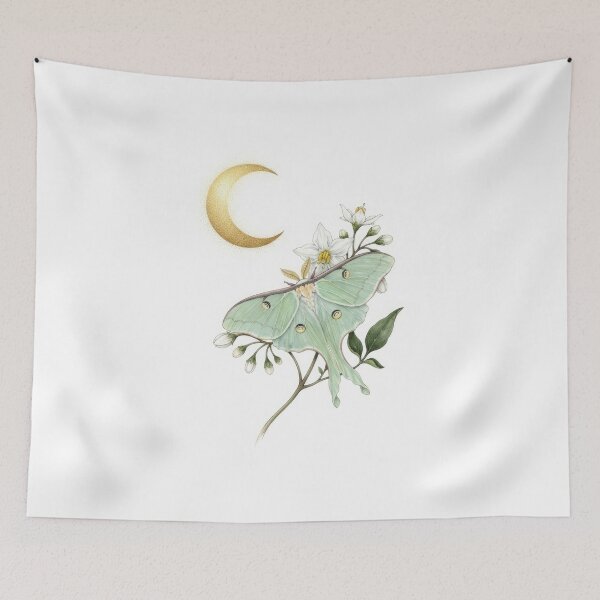 Item preview, Celestial Luna Moth And Crescent Moon designed and sold by Rahat3344.