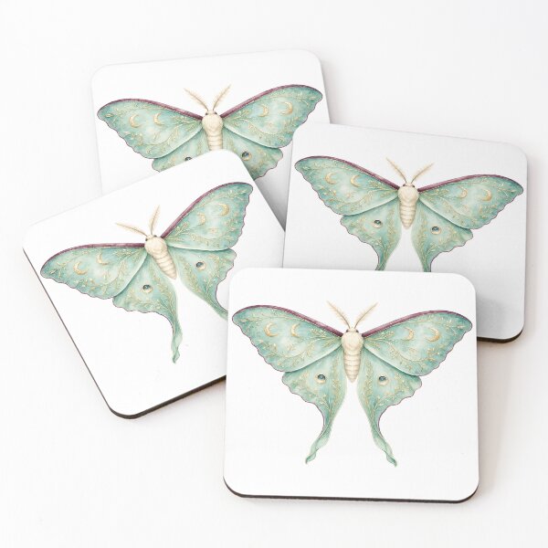 Item preview, Celestial Luna Moth Crescent Moons designed and sold by 2rose.