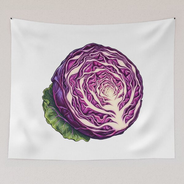 Item preview, Purple Cabbage Botanical Cross Section designed and sold by Philippa Shop.