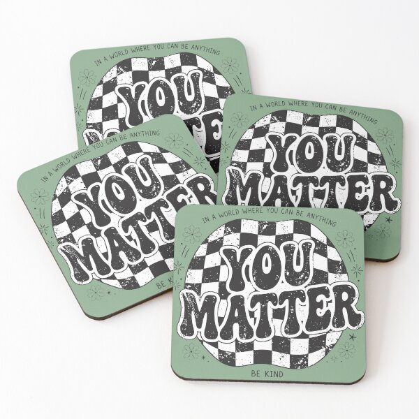 Item preview, Motivation Teacher You Matter Checkered Retro Be Kind designed and sold by Yellowriversss.