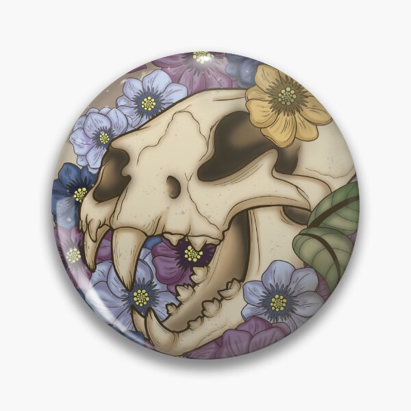 Item preview, Tiger skull with random flowers designed and sold by Onix Angel Creations.
