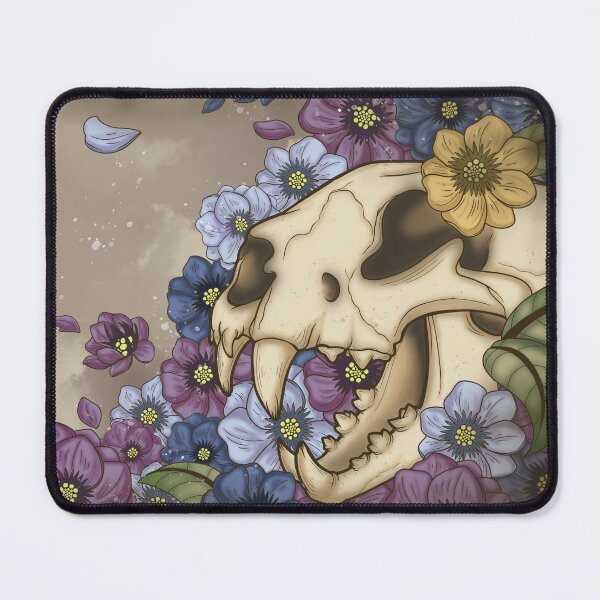 Item preview, Tiger skull with random flowers designed and sold by Onix Angel Creations.
