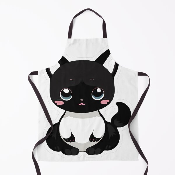 Item preview, Cute Black White Kitten with Pink Heart designed and sold by For-Cat Studio.