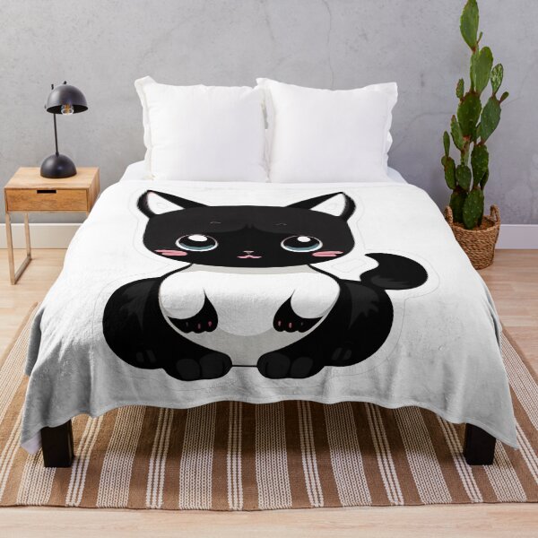 Item preview, Cute Black White Kitten with Pink Heart designed and sold by For-Cat Studio.