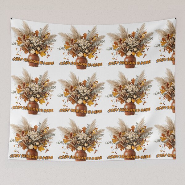 Item preview, Cozy Season Is Here Autumn Floral Bouquet Dried Flowers designed and sold by hepopatterns.