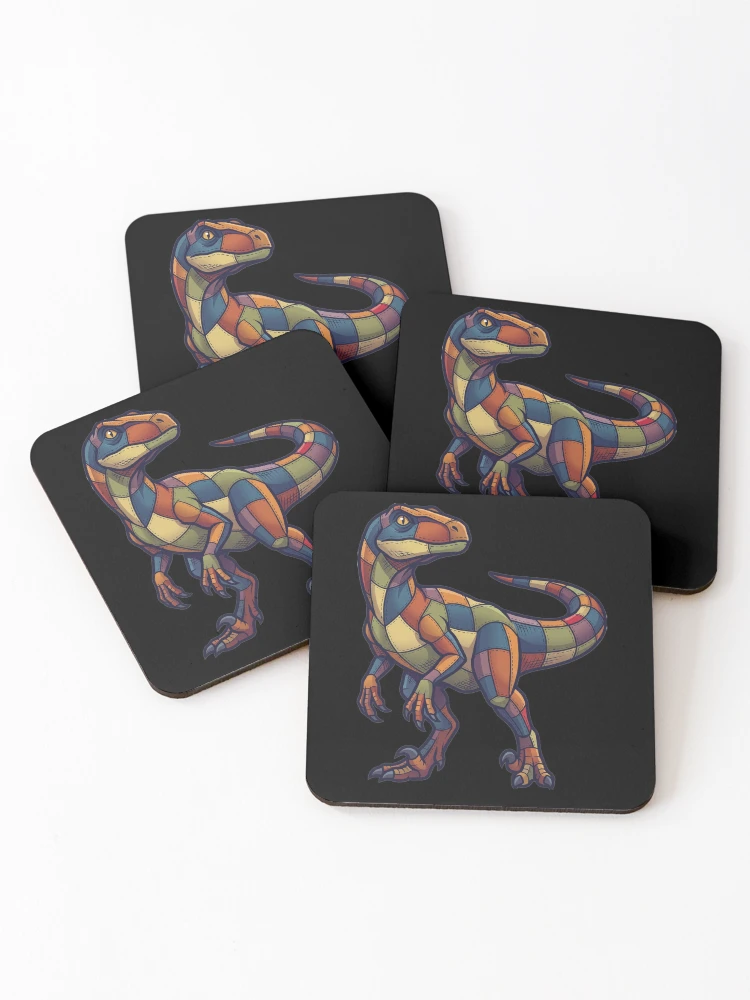 Thumbnail 1 of 5, Coasters (Set of 4), dinosaur designed and sold by ReneMM.