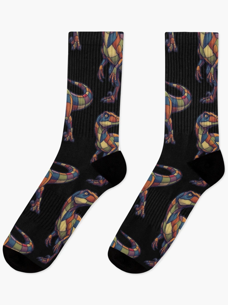 Thumbnail 1 of 5, Socks, dinosaur designed and sold by ReneMM.