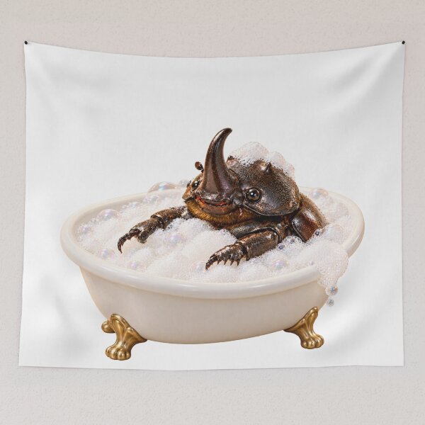 Item preview, Pampered Rhinoceros Beetle Bathtub designed and sold by Sillytoe.