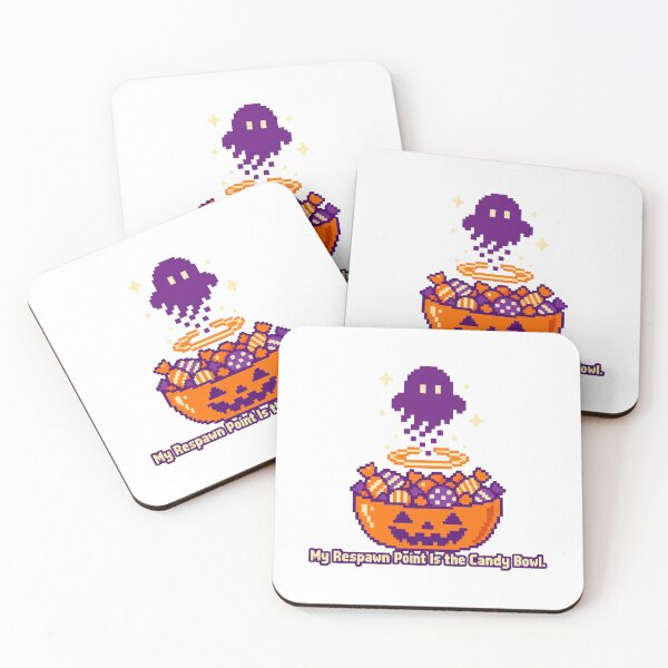 Item preview, My Respawn Point Is the Candy Bowl Pixel Ghost Gamer Halloween designed and sold by ThreadQuirk.