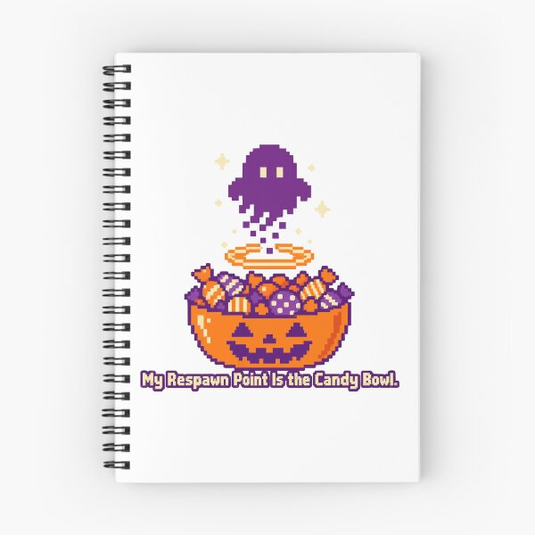 Item preview, My Respawn Point Is the Candy Bowl Pixel Ghost Gamer Halloween designed and sold by ThreadQuirk.