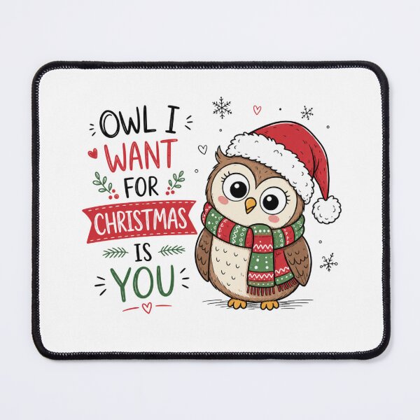 Item preview, Owl I Want For Christmas Is You - Cute Owl Christmas Pun designed and sold by AVStore28.