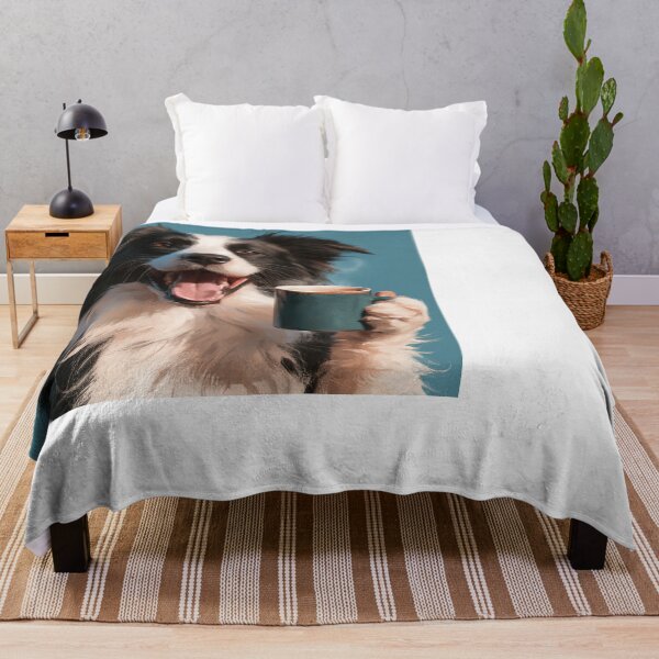 Item preview, Happy Border Collie Dog Coffee Morning Brew designed and sold by NicolasGlowArt.