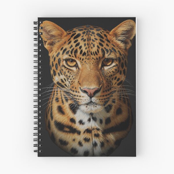 Item preview, Golden Leopard: Soul of the Savanna. Wildlife portrait painting designed and sold by Fierce Canvas Art.