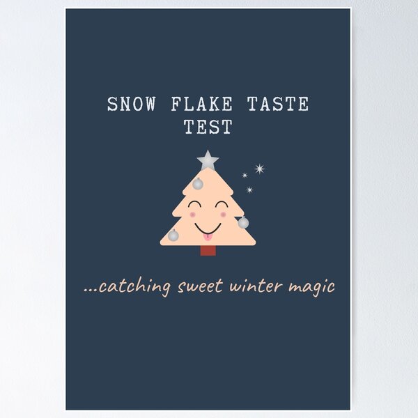 Item preview, Snowflake Taste Test Cute Winter Tree Holiday Card designed and sold by OlhaTironArt.
