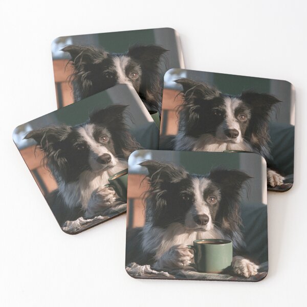Item preview, Border Collie Dog Coffee Morning Lover Art designed and sold by NicolasGlowArt.