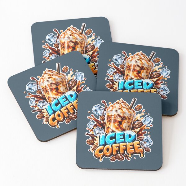 Item preview, Iced Coffee Caramel Splash Vibrant Graphic Art designed and sold by Pickmash.