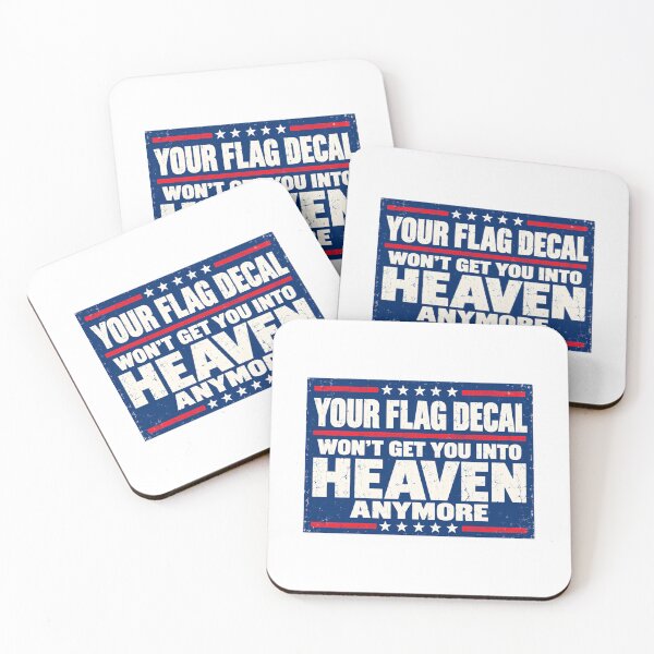 Item preview, Your Flag Decal Won't Get You Into Heaven Anymore Christian Faith Message designed and sold by AncientClouds25.
