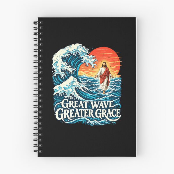 Item preview, Great Wave Greater Grace Jesus and the Sea designed and sold by elderberry.
