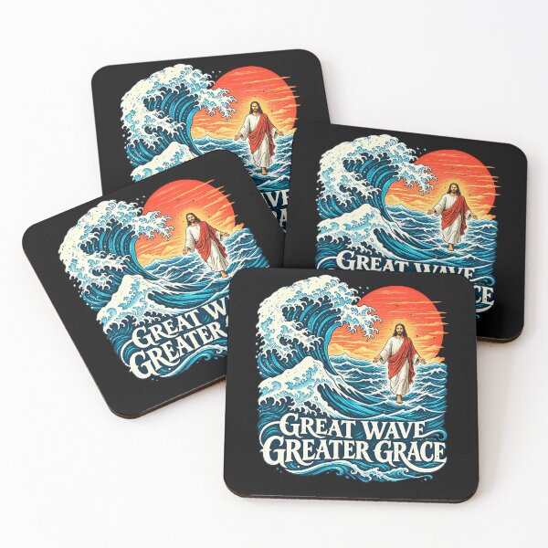 Item preview, Great Wave Greater Grace Jesus and the Sea designed and sold by elderberry.