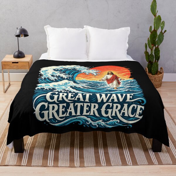 Item preview, Great Wave Greater Grace Jesus and the Sea designed and sold by elderberry.