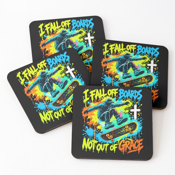 Item preview, Fall Off Boards Not Out of Grace Skateboard Humor designed and sold by elderberry.