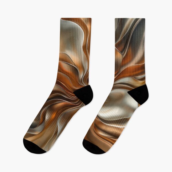 Item preview,  Gilded Radiance, Abstract Metallic Floral Wave designed and sold by MargaretWiktor.