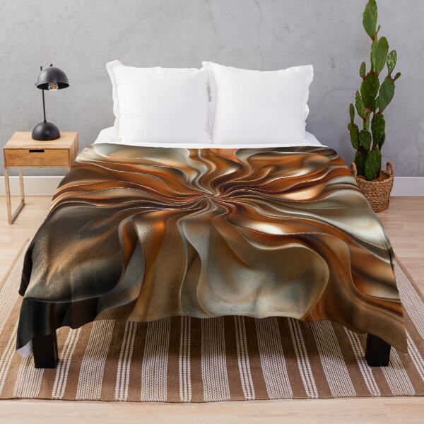 Item preview,  Gilded Radiance, Abstract Metallic Floral Wave designed and sold by MargaretWiktor.
