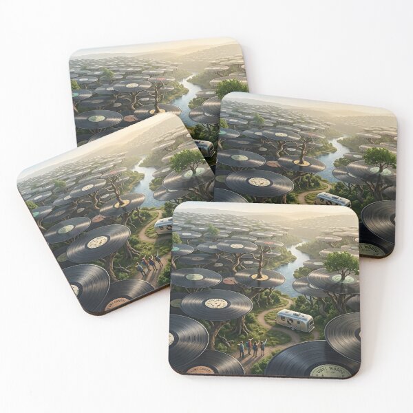 Item preview, Vinyl Woods - Surreal Retro Forest Landscape designed and sold by TeeBeeDesigns.