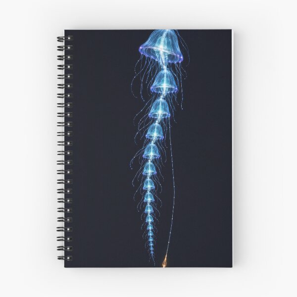 Item preview, The Long One — Giant Siphonophore Deep Sea Creature Art, Bioluminescent Colony designed and sold by mushizaman.