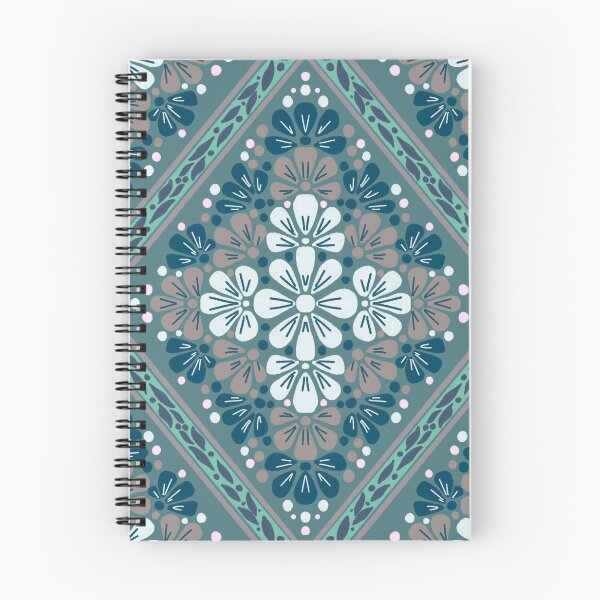 Item preview, Boho Botanical Diamond Lattice Floral - Grey designed and sold by Rukhscreations.