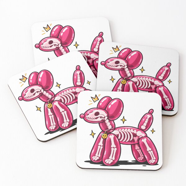 Item preview, Pink Skeleton Balloon Dog | Pastel Goth X-Ray Anatomy Pop Art Aesthetic designed and sold by Doodle & Doom.