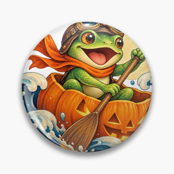Item preview, Frog Pumpkin Boat Racer designed and sold by gallleriaworld.