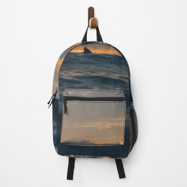 Item preview, The Fin — Shark Dorsal Fin at Dusk, Minimalist Ocean Seascape Art designed and sold by mushizaman.