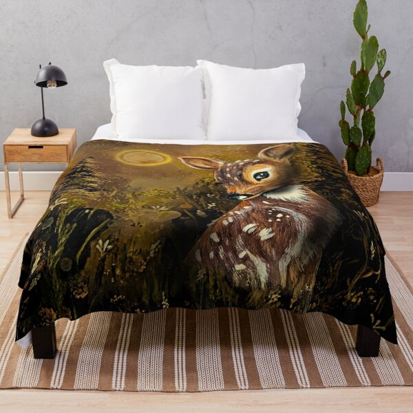 Item preview, Moonlit Woodland Fawn designed and sold by ArtistsAtticWI.