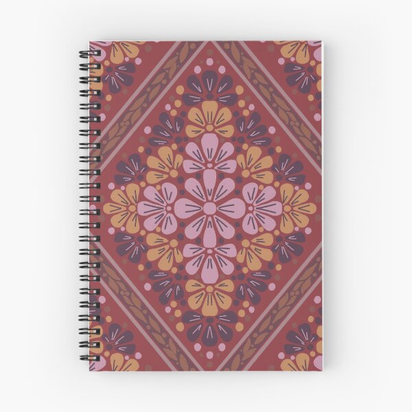 Item preview, Boho Botanical Diamond Lattice Floral - Dark Pink designed and sold by Rukhscreations.