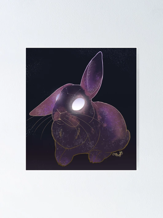 Thumbnail 1 of 3, Poster, Stardust Rabbit designed and sold by Onix Angel Creations.