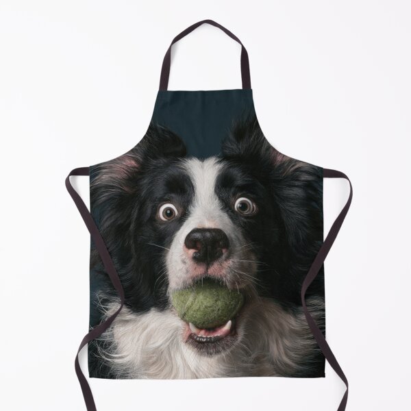 Item preview, Wide Eyed Border Collie Dog with Tennis Ball designed and sold by NicolasGlowArt.
