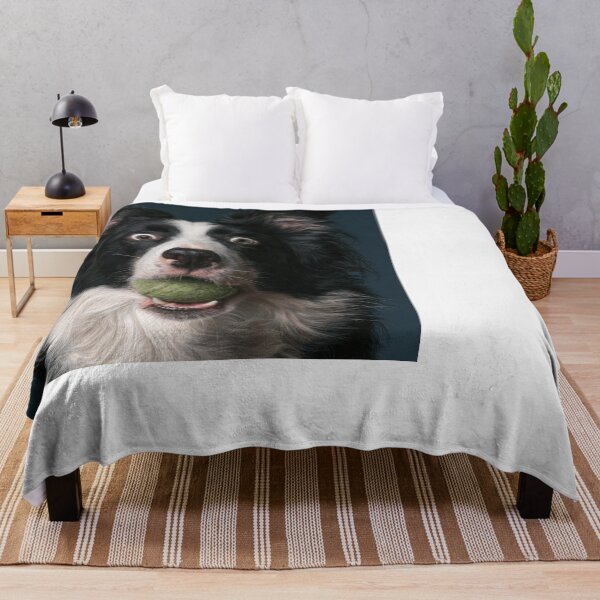 Item preview, Wide Eyed Border Collie Dog with Tennis Ball designed and sold by NicolasGlowArt.