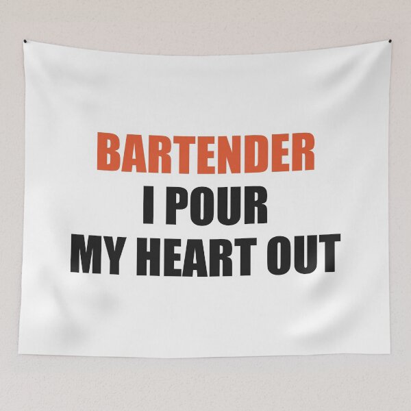 Item preview, Funny Bartender Shirt I Pour My Heart Out designed and sold by Alphakenon.